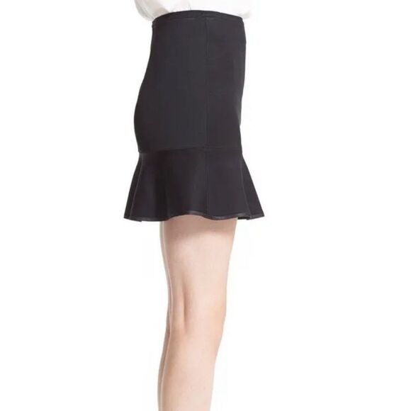 Rag & Bone tight stretchy ruffle Hem Black Mini skirt 6 - Picture 3 of 12